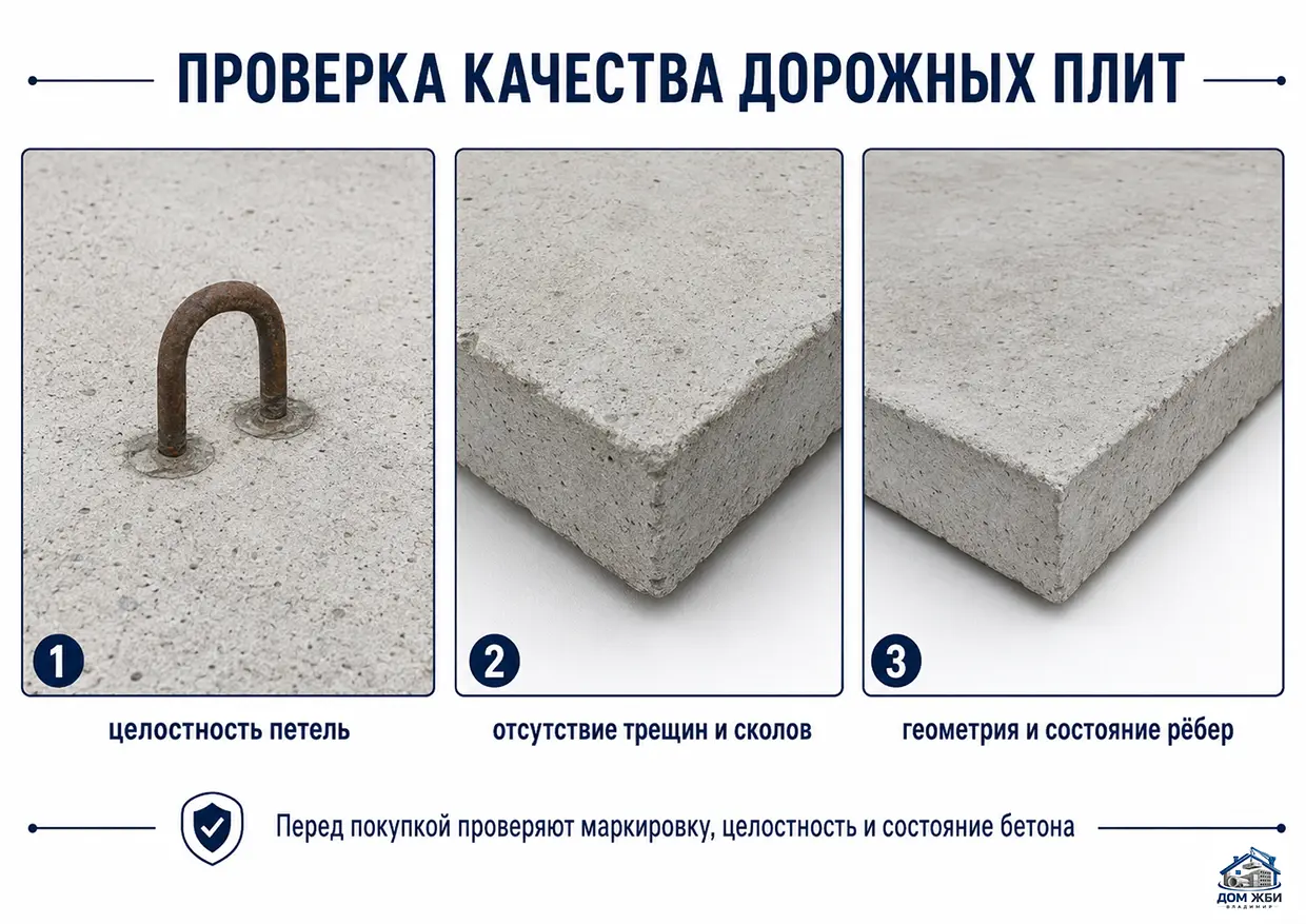 Проверка качества дорожных плит перед покупкой