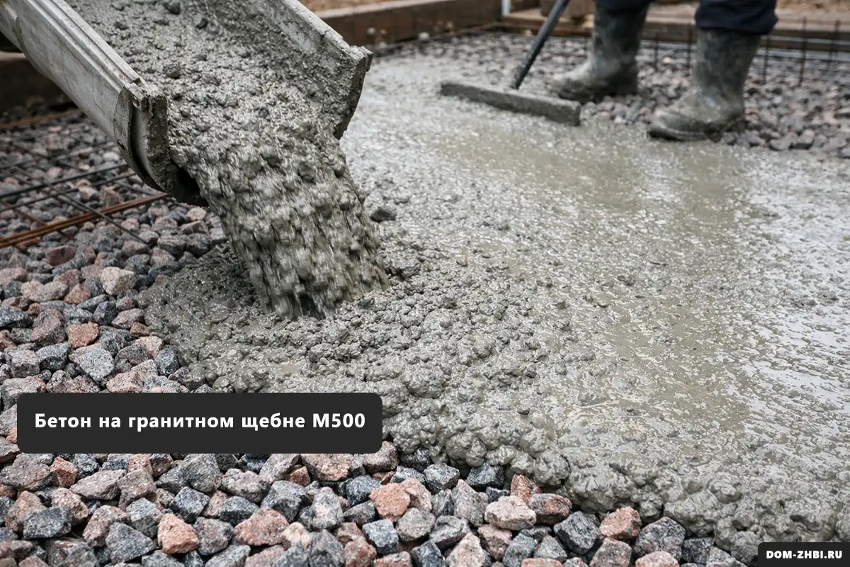 Бетон на гранитном щебне М500