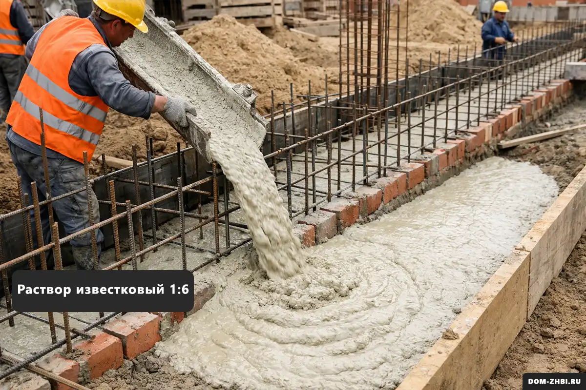 Раствор известковый 1:6