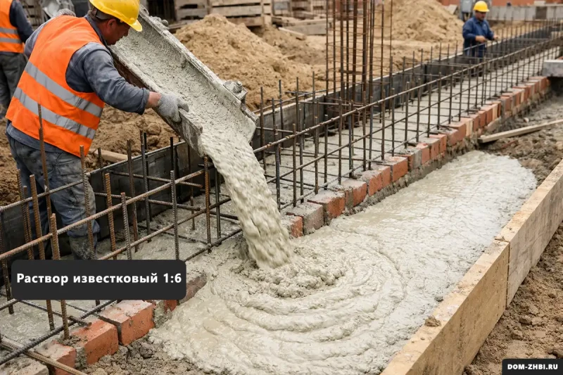 Раствор известковый 1:6