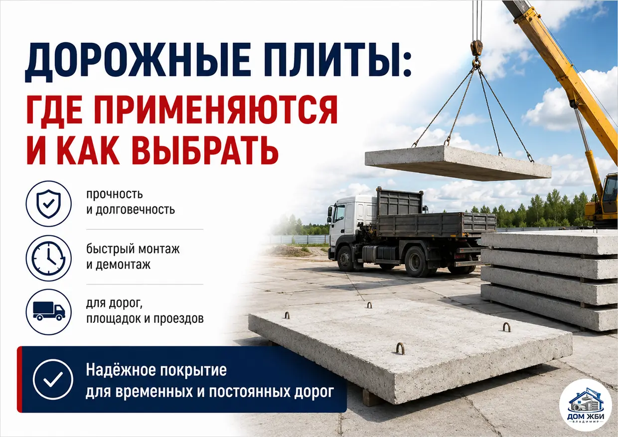 Дорожные плиты: где применяются и как выбрать для проезда, площадки и стройки