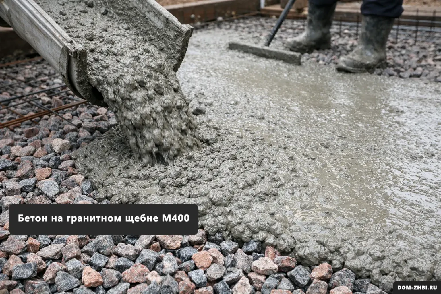 Бетон на гранитном щебне М400