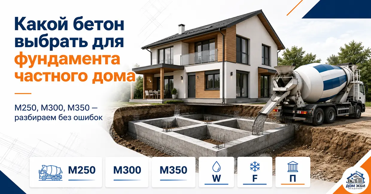 Какой бетон выбрать для фундамента частного дома