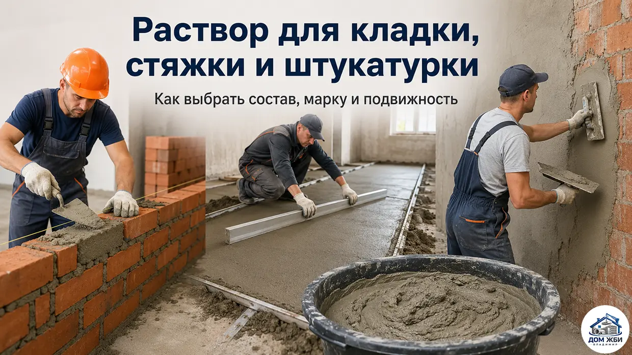 Раствор для кладки, стяжки и штукатурки: какой выбрать
